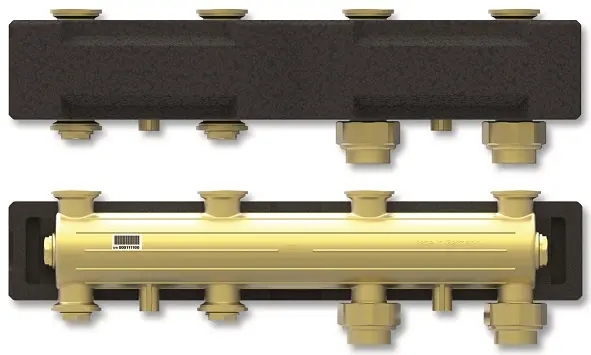Horizontální distribuční rozdělovač - pro kotlové moduly DN 25 - 1"x1"x1"
