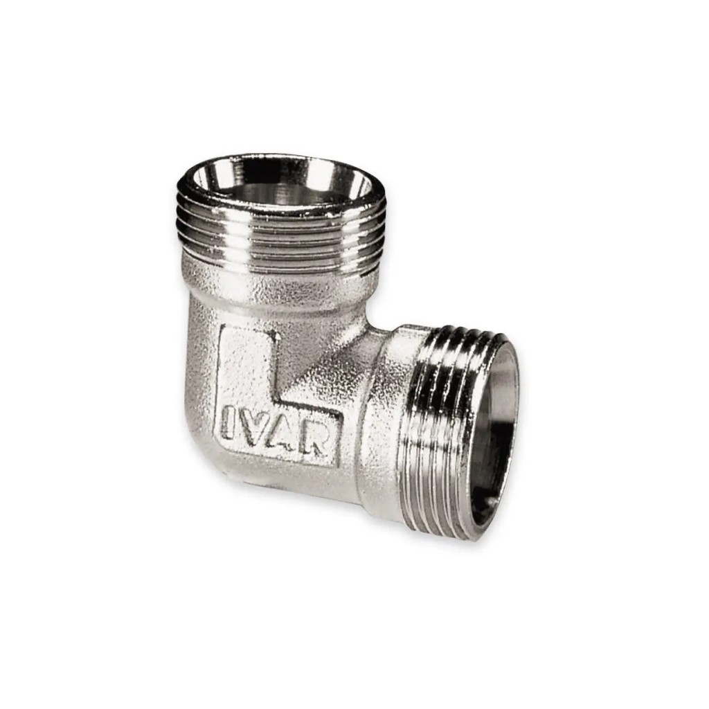 Koleno - 3/4"MxEK; nikl