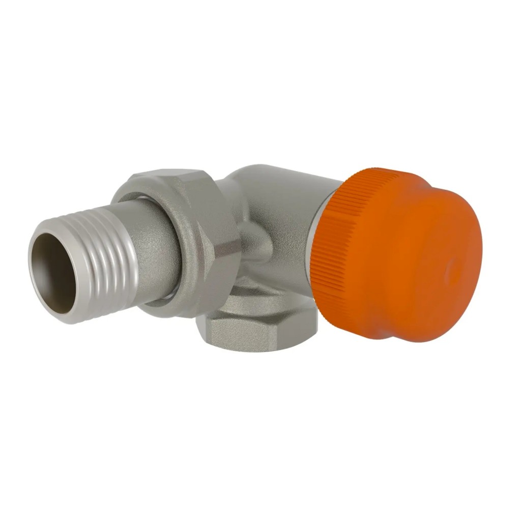 Dynamický termostatický ventil s přednastavením - 3/8"; levý; úhlový