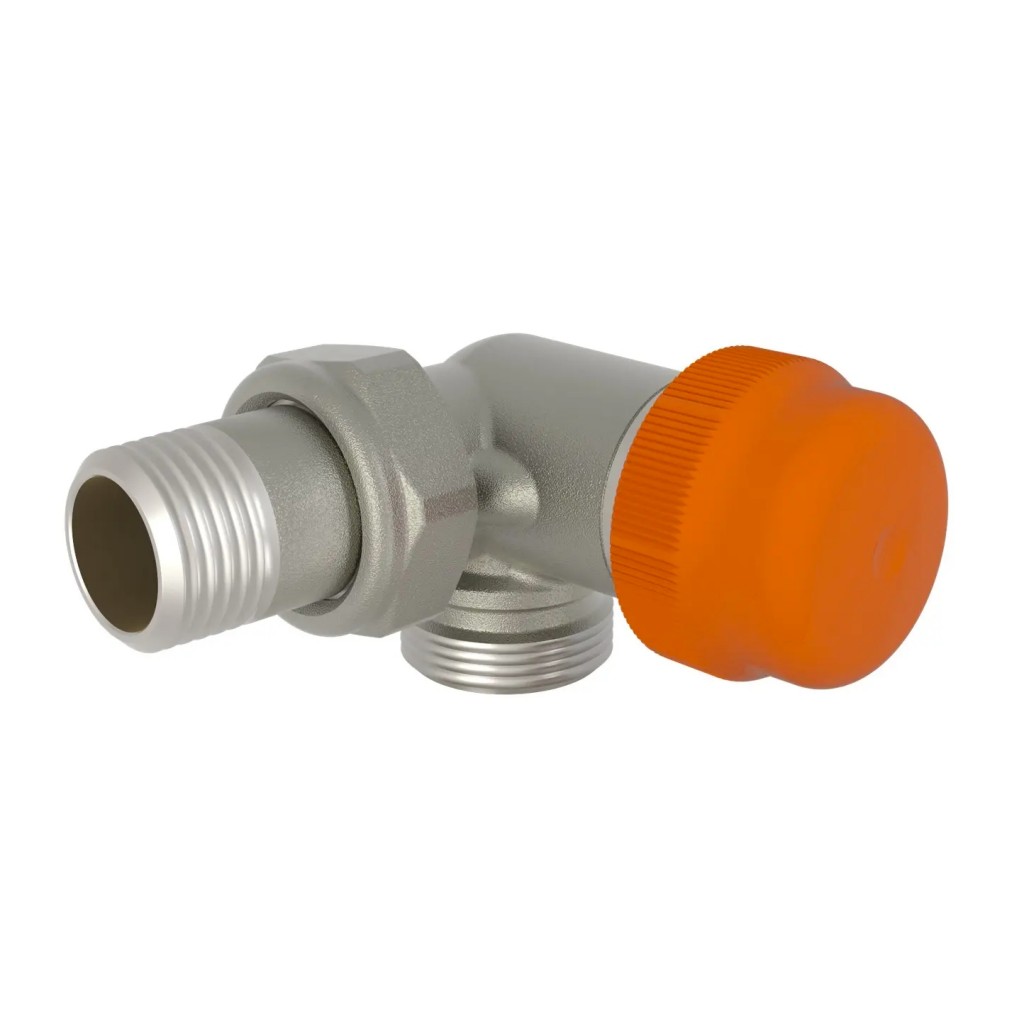Dynamický termostatický ventil s přednastavením - 1/2" x EK; levý; úhlový