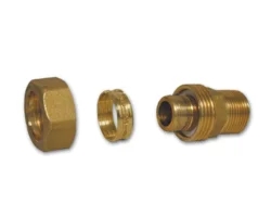 Set svěrného šroubení s vsuvkou - na potrubí PEX - 25x2,3 - 3/4"M