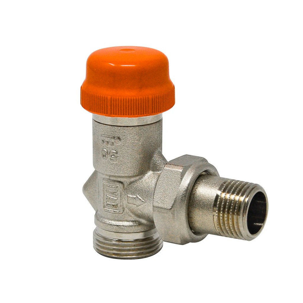 Dynamický termostatický ventil s přednastavením - 1/2" x EK; rohový