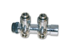 Kompaktní koupelnový připojovací ventil OPTIMA - 1/2"xM24; rohový; chrom