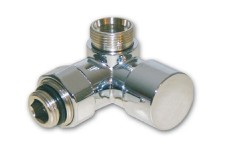 Koupelnové regulační šroubení OPTIMA - úhlové - 1/2"xM24; levé; chrom