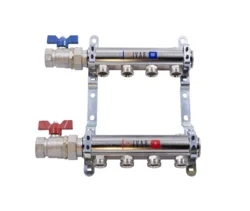 Sestava rozdělovač/sběrač - bez skříně - 1xEK; 3cestný; nikl