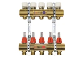 Sestava rozdělovač/sběrač - bez skříně - 1"xEK; 6cestný; mosaz