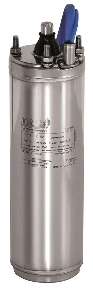 Motor 4GG TESLA 4"T - 1,5kW - 3x400V - vodní, dvoupólový