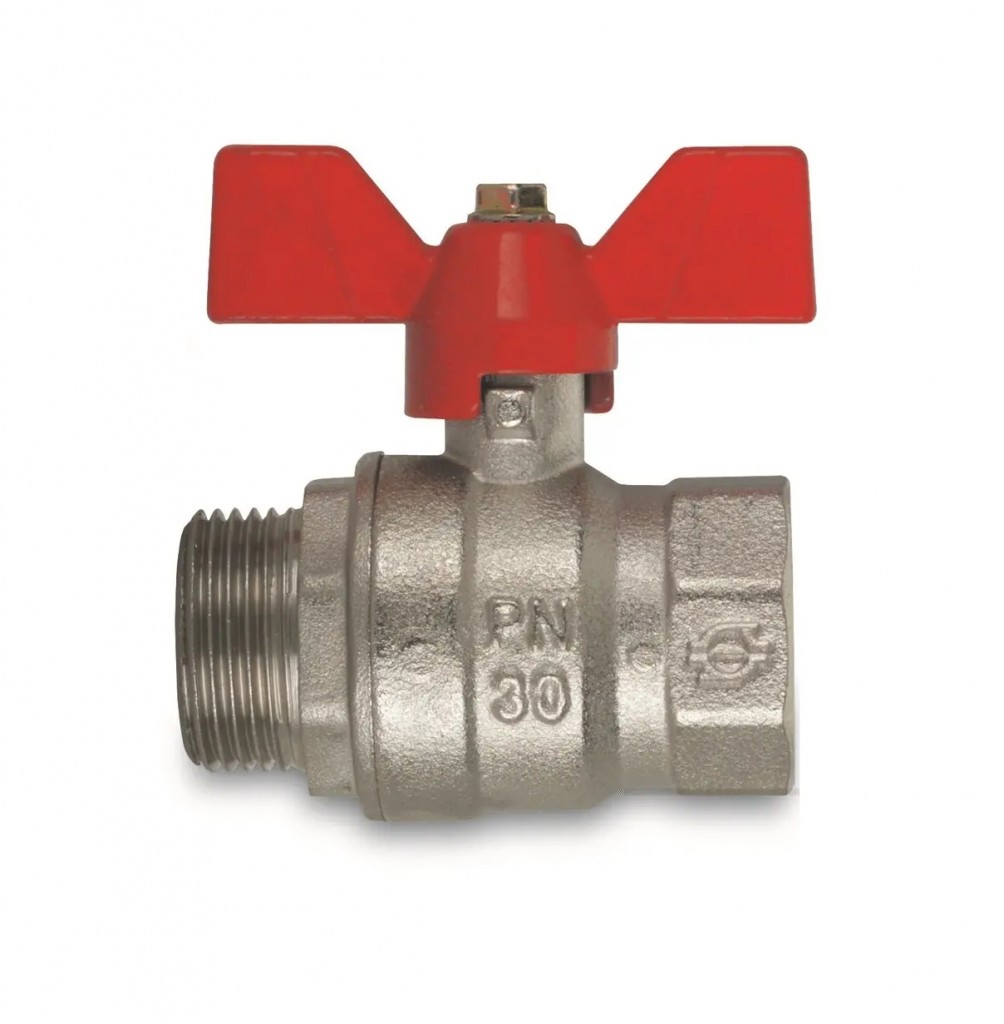 Kulový uzávěr voda PERFECTA - 1/2"MF; motýl