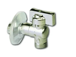 Rohový pračkový kulový uzávěr - 1/2"x3/4"; bez zpětného ventilu