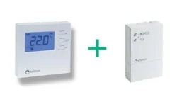 Prostorový termostat bezdrátový  - s přijímačem s reléovým modulem - 2x1,5V AA