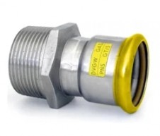 Přechodka PRESS GAS - s vnějším závitem - 18mm-R1/2"