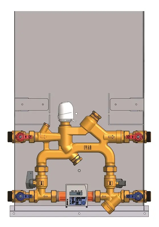 Bytová měřicí sestava - bez skříně - topení Kv 2,25; Qn 1,5m³/h; 110mm