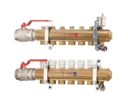 Sestava průmyslový rozdělovač/sběrač - s regulačními a uzavíracími armaturami - 6/4"x3/4"; 12cestný