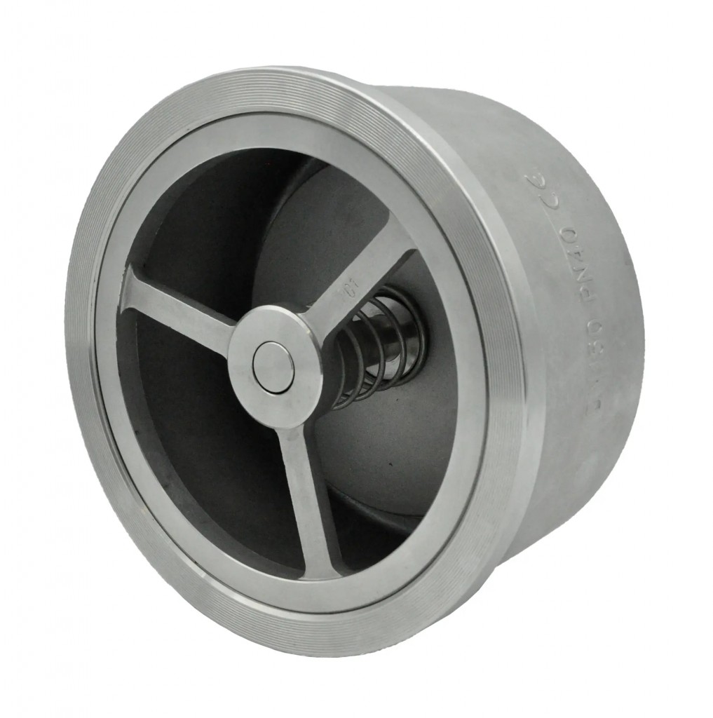 Mezipřírubová zpětná klapka pružinová - série W6; nerez - DN 15; L=16mm