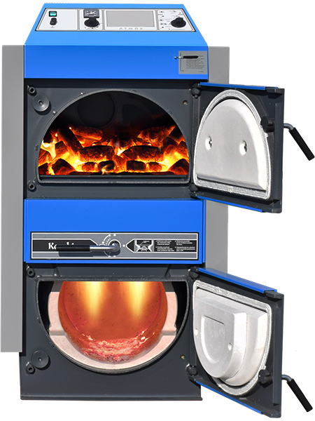 DC150S zplynovací kotel na dřevo - levý