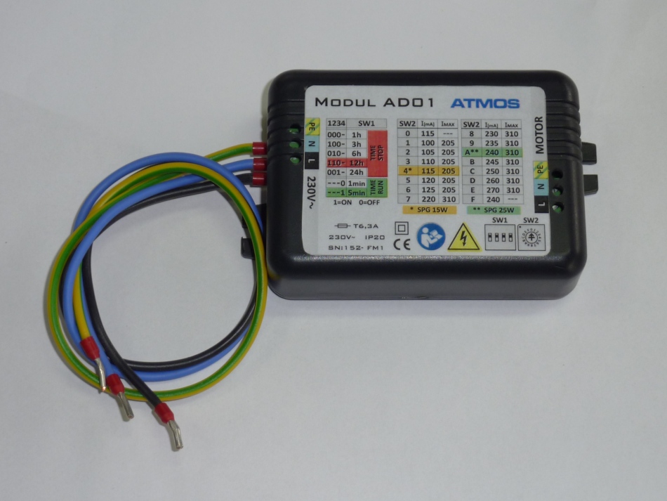 Modul AD01pro časování odpopelnění  pro kotle DxxP