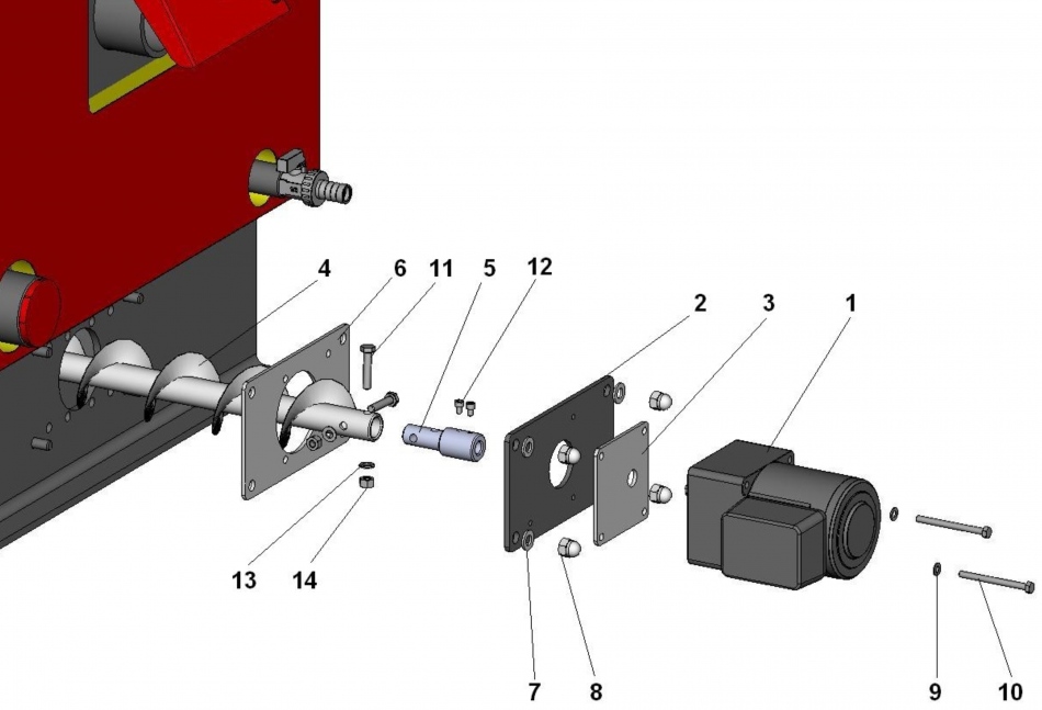 Automatický odvod popela pro D14P,D21P-šedý