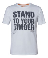 Tričko "STAND TO YOUR TIMBER" bílé, vel. L
