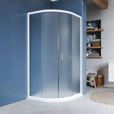 Kora sprchový kout, R550, 80x80x185 cm, bílý ALU, sklo Grape 5 mm