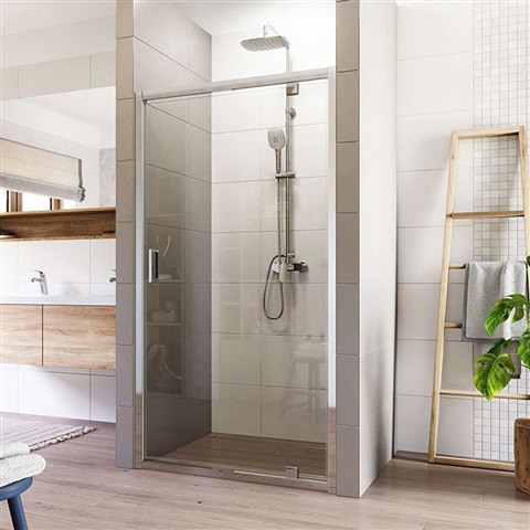 Lima sprchové dveře pivotové, 80x190 cm, chrom ALU, sklo čiré 6 mm, EC