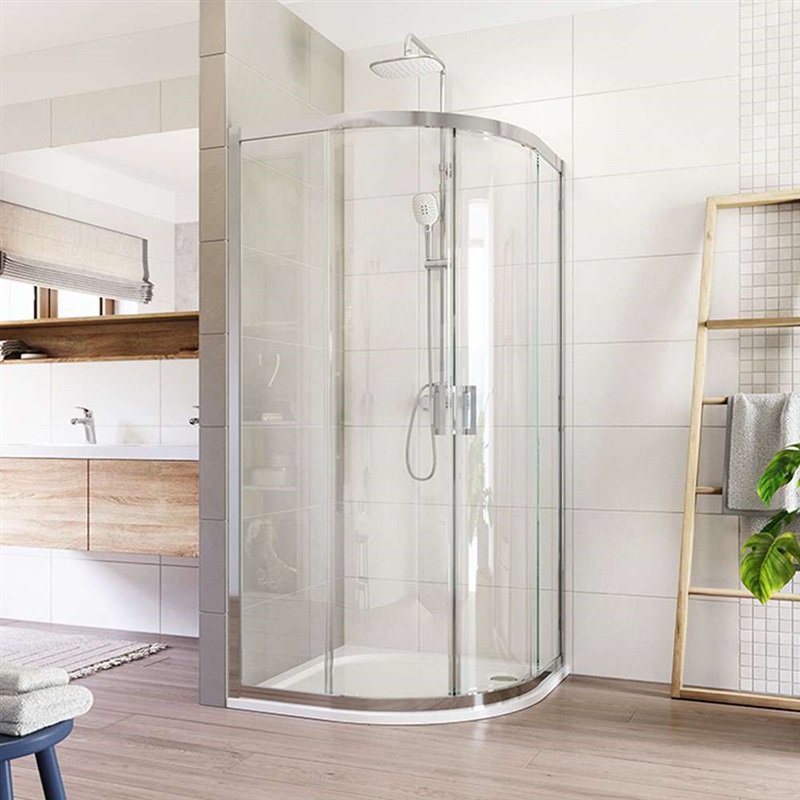 Lima sprchový kout, R 550, 90x90x190 cm, chrom ALU, sklo čiré 6 mm, EC