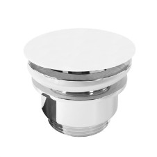 Neuzavírací výpusť 5/4  celokovová pochromovaná bez přepadu s keramickým vrškem