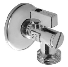Pračkový kohout 1/2"x3/4", chromovaný, se zpětnou klapkou, filtrem a růžicí