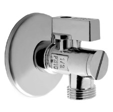 Rohový kohout 1/2"x1/2", chromovaný, s filtrem a růžicí