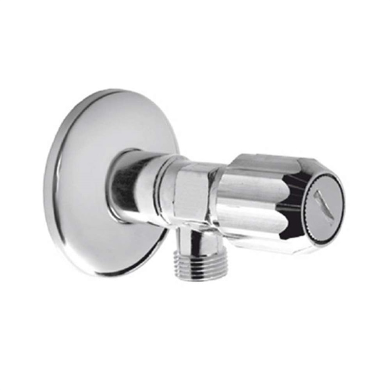 Rohový kohout 1/2"x3/8", s vřetenem, chromovaný, s filtrem a teflonovým „O“ kroužkem