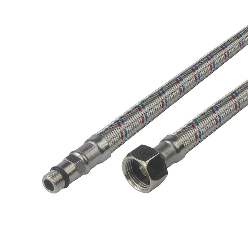 Připojovací hadice 8x12, FxM10, 3/8" F x M10 x 10mm, 50 cm, nerez opletení