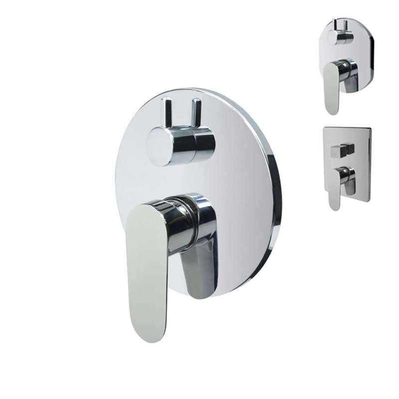 Viana sprchová baterie podomítková s přepínačem, Mbox, oválný kryt