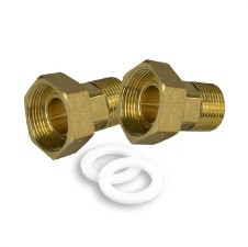 Šroubení k vodoměru 1/2" s těsněním - 2 ks - DN15