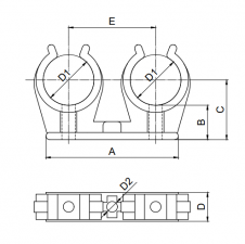Dvojpříchytka Cpr 2x28mm