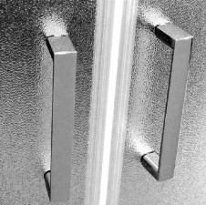 Sprchový box, čtvercový, 90x90x204 cm, satin ALU, sklo Point, záda bílá, SMC vanička,bez stříšky