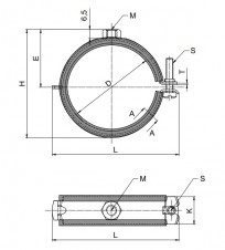 Objímka jednošroubová M8, 40–46mm 5/4", pozink