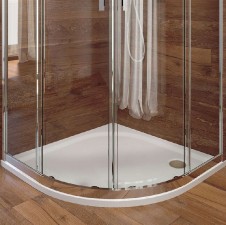 Sprchová vanička, R550, 90x90x3 cm, litý mramor, bílá, bez nožiček, gelcoat