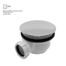 Sprchová vanička, čtverec. 90x90x4 cm, SMC , bílá, bez nožiček, vč. sifonu pr. 90 mm