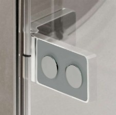 Novea sprchový kout, R 550, 90 x 90 x 200 cm, pantový, chrom ALU, sklo čiré 6 mm, EC