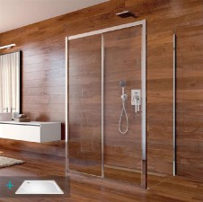 Lima sprchový kout, 100x120x100x190 cm,PD x ZD x PD, chrom ALU, Point, vanička LM, sifon