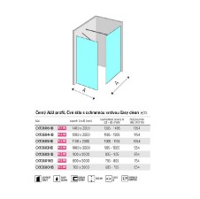 Novea sprchová stěna Walk in Black 110 x 200 cm, sklo 8mm, lišta ke stěně, 1 upevňovací rameno. EASY