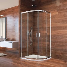 Lima sprchový kout, R 550, 90x90x190 cm, bílý ALU, sklo Point 6 mm, vanička litý mramor, sifon