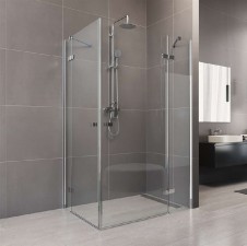 Novea sprchový kout, obdél., 120x90x200 cm, L/P, chrom ALU, sklo čiré 6/6 mm, vstup rohem