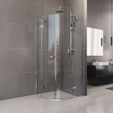 Novea sprchový kout, R 550, 90 x 90 x 200 cm, pantový, chrom ALU, sklo čiré 6 mm, EC