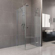 Novea sprchový kout, čtver., 100x100x200 cm, pravý, chrom ALU, sklo čiré 6/8 mm, EC