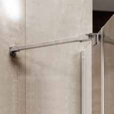 Novea sprchové dveře 80x200 cm, nerezový žlab ke stěně s roštem