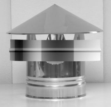 Komínová hlavice s krytem proti větru DW DN 80