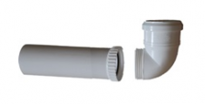 Zkrácené koleno šroubovací - délka 490mm DN 80/ 87,5st, plast
