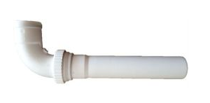 Zkrácené koleno šroubovací - délka 490mm  DN 110/87,5st, plast