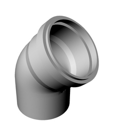 Koleno DN 250/45 st., plast