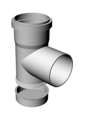 Revizní T-kus DN 80, plast